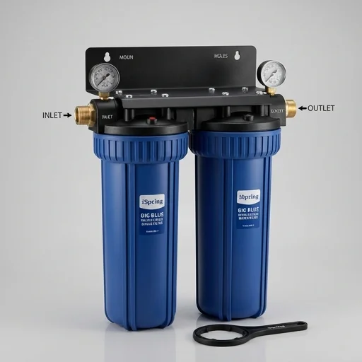 iSpring BB9-2 Big Blue Whole House Water Filter System